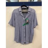 1 BRAND NEW MENS TAILORBIRD POLO T-SHIRT IN BLUE SIZE XL RRP Â£19 (MISSING TOP BUTTON)