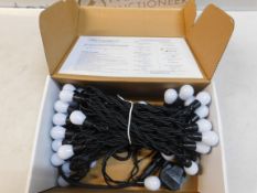 1 BOXED LIGHTS4YOU 33FT (10M) 50 LARGE BULB LED WARM WHITE OUTDOOR STRING LIGHTS RRP Â£49