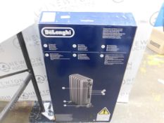 1 BOXED DE'LONGHI RADIA S OIL FILLED 1.5KW GREY RADIATOR RRP Â£99