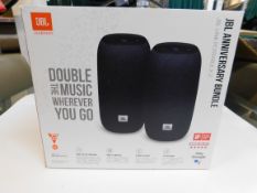 1 BOXED JBL LINK PORTABLE SMART SPEAKER IN BLACK - TWIN PACK RRP Â£99.99