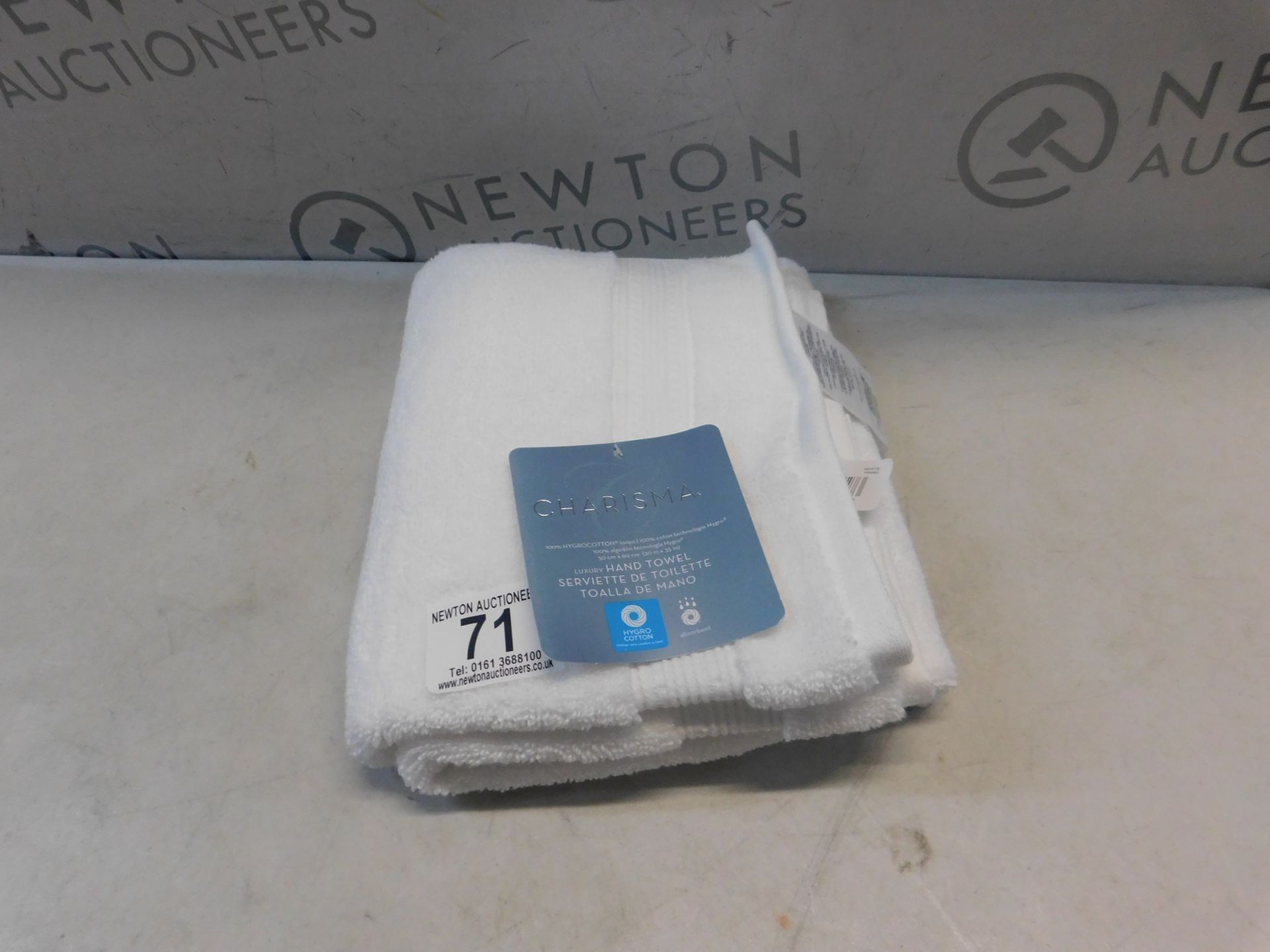 1 CHARISMA WHITE HAND TOWEL RRP Â£11.99