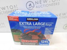 1 BOXED KIRKLAND SIGNATURE 124 LITRE FLEX-TECH BIN BAGS RRP Â£29