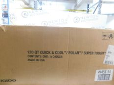 1 BOXED IGLOO 113 LITRE (120 US QUART) POLAR COOL BOX RRP Â£149