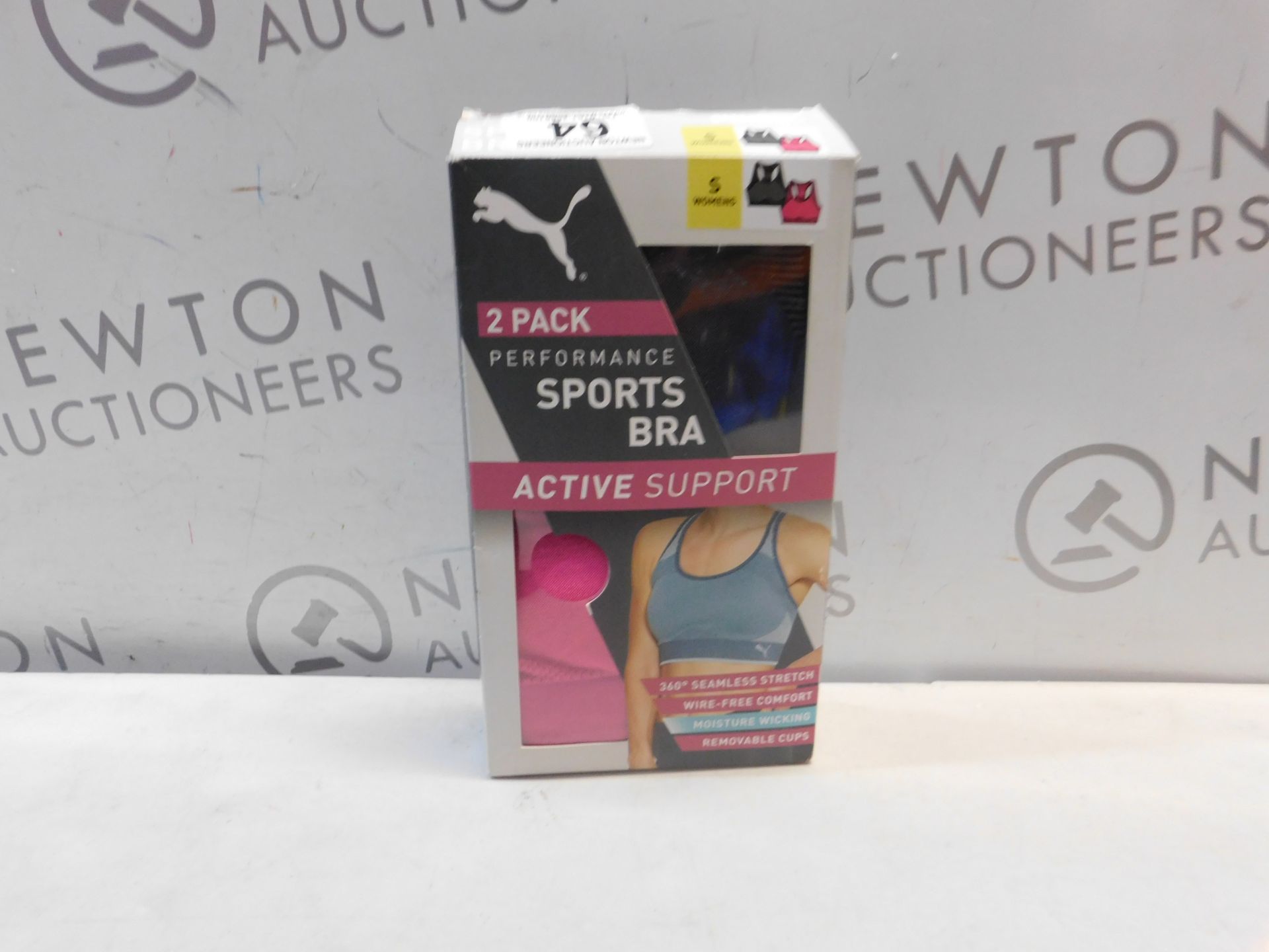 1 BOXED SET OF 2 PUMA SPORTS BRA SIZE S RRP Â£22.99