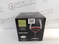 1 BOXED BORMIOLI LUIGI REGENCY SET 4 BURGUNDER WINE GLASSES RRP Â£24.99