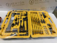 1 DEWALT 184 PIECE (APPORX) MECHANICS TOOL KIT SPANNER SOCKET RATCHET SET RRP Â£149