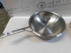 1 KITCHENAID MULTI-PLY STAINLESS STEEL 3PLY 28CM WOK WITH LID RRP Â£145