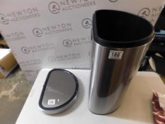 1 EKO SEMI-ROUND 47L STAINLESS STEEL MOTION SENSOR BIN RRP Â£69