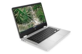 1 BOXED HP CHROMEBOOK X360, INTEL CELERON, 4GB RAM, 64GB EMMC, 14 INCH CONVERTIBLE CHROMEBOOK, 14A-