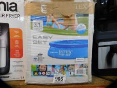 1 BOXED INTEX EASY SET 3.1M SWIMMING POOL RRP Â£39.99