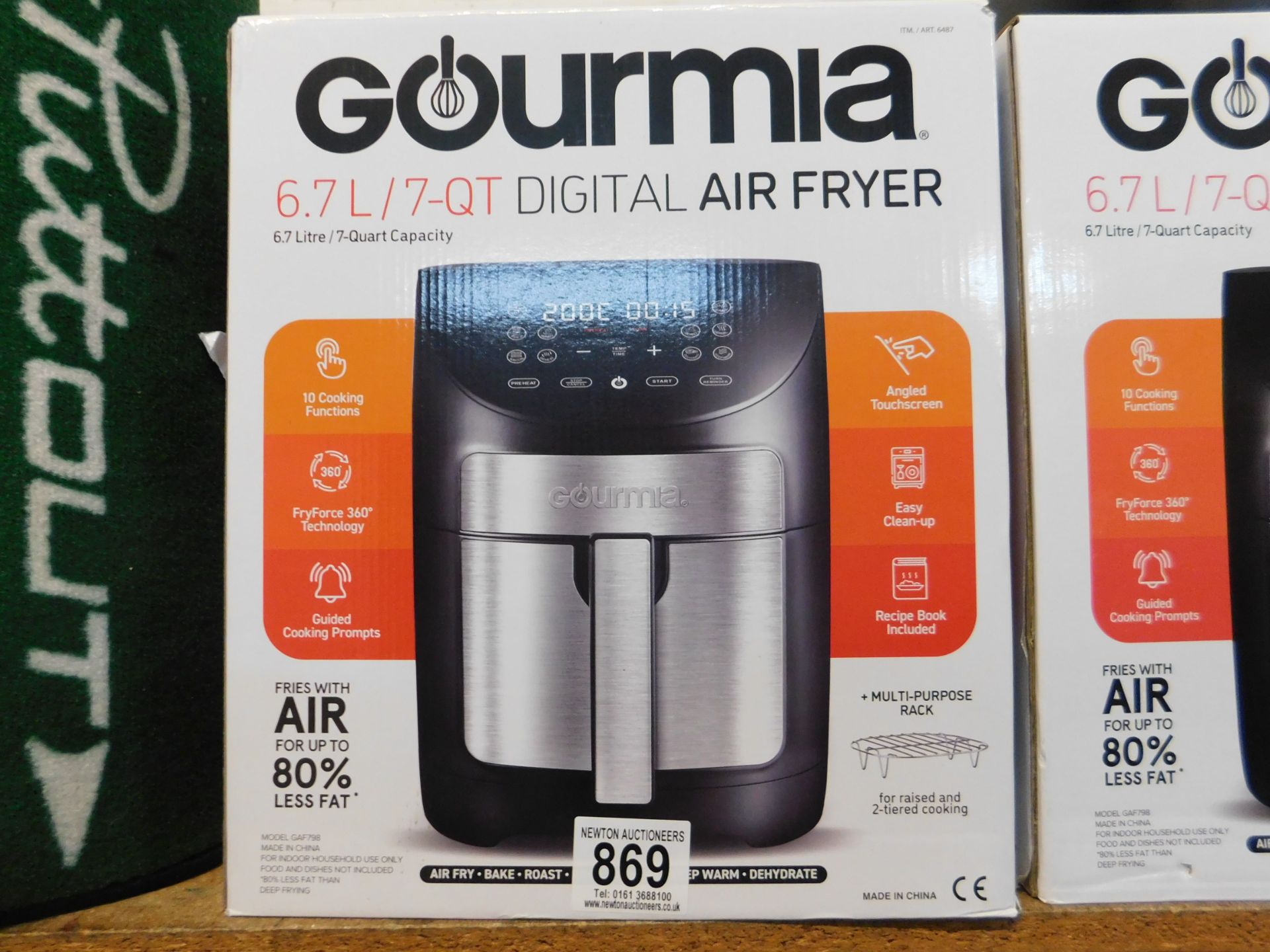 1 BOXED GOURMIA 6.7L DIGITAL AIR FRYER RRP Â£89.99