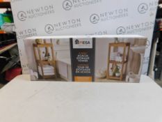 1 BOXED MESA 3 TIER ACACIA STORAGE TOWER RRP Â£39.99