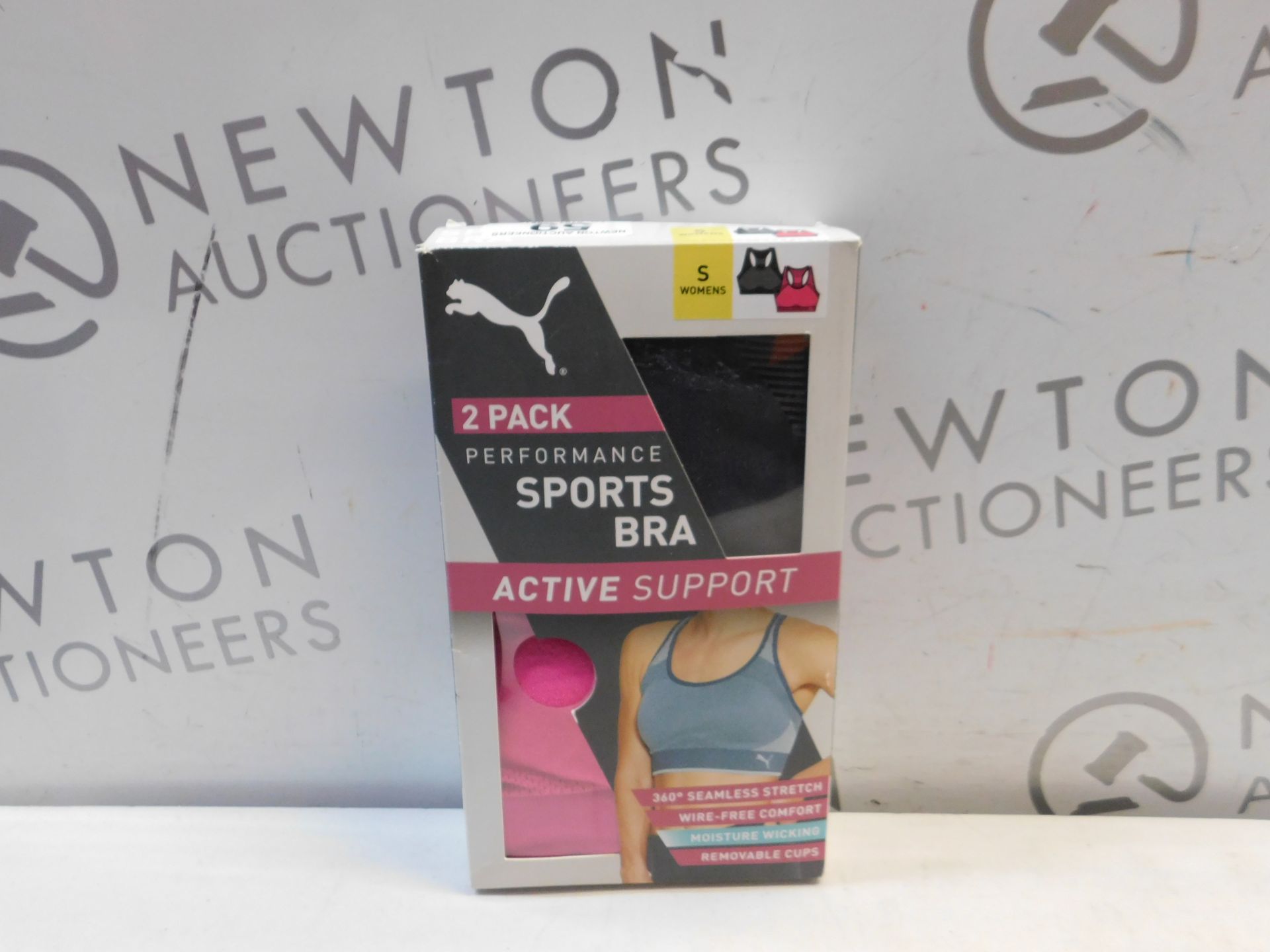 1 BOXED SET OF 2 PUMA SPORTS BRA SIZE S RRP Â£22.99