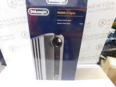 1 BOXED DE'LONGHI RADIA S OIL FILLED 1.5KW GREY RADIATOR RRP Â£99