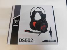 1 BOXED MSI DS502 GAMING HEADPHONES RRP Â£59.99