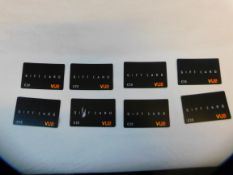 8 VUE CINEMA GIFT CARDS TOTAL VALUING AT Â£160