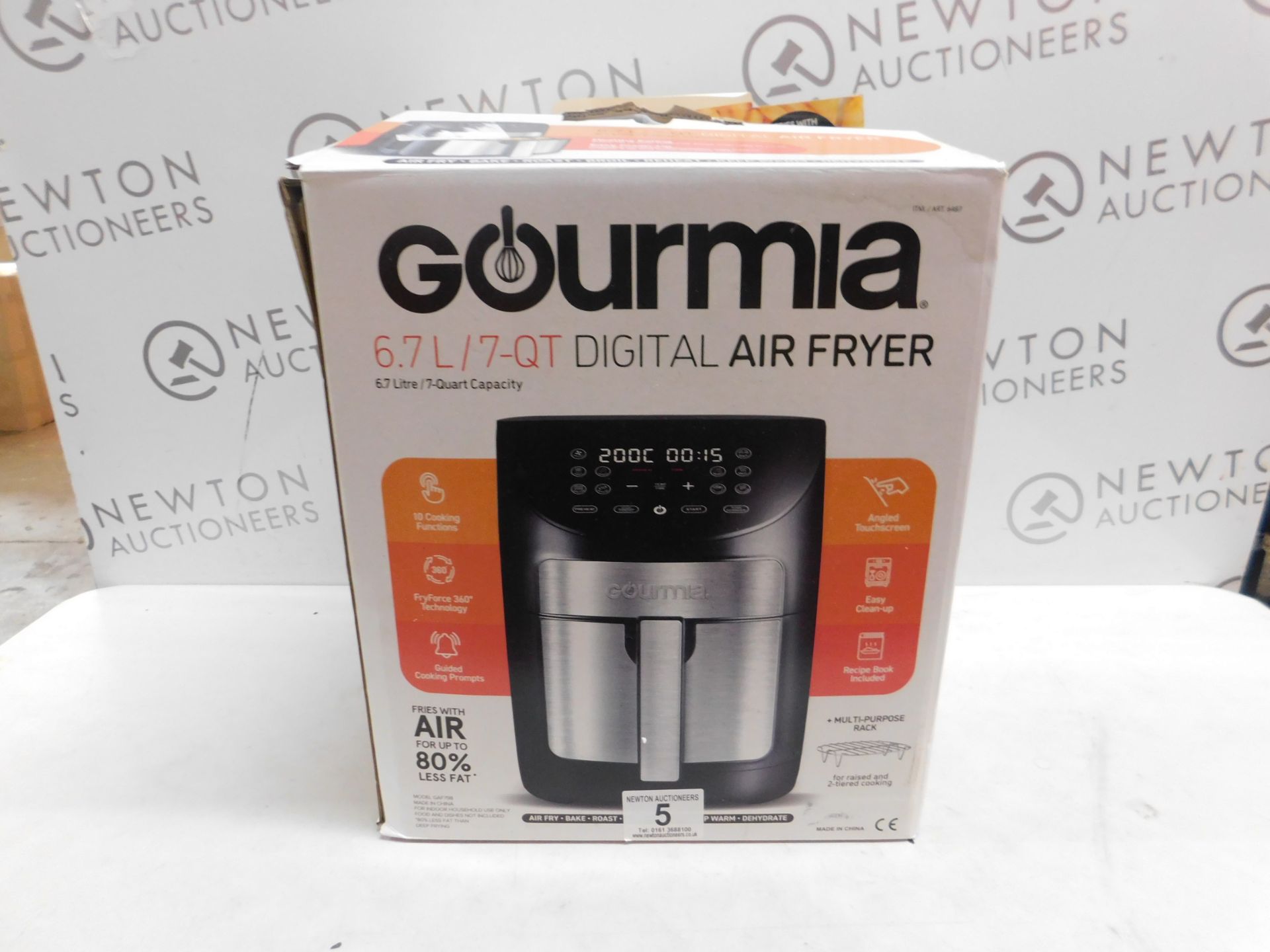 1 BOXED GOURMIA 6.7L DIGITAL AIR FRYER RRP Â£89.99