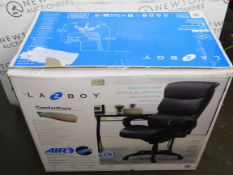 1 BOXED LA-Z-BOY AIR EXECUTIVE BLACK BONDED LEATHER OFFICE CHAIR RRP Â£299