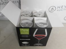 1 BOXED BORMIOLI LUIGI REGENCY SET 4 BURGUNDER WINE GLASSES RRP Â£24.99