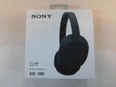 1 BOXED SONY WHCH720NB NOISE CANCELLING OVEREAR HEADPHONES IN BLACK RRP Â£99.99 (TESTED WORKING)