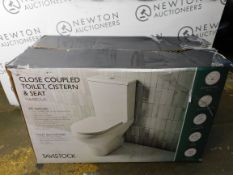 1 BOXED TAVISTOCK CLOSE COUPLED TOILET RRP Â£299 (CISTERN LID MISSING)