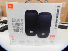 1 BOXED JBL LINK PORTABLE SMART SPEAKER IN BLACK - TWIN PACK RRP Â£99.99