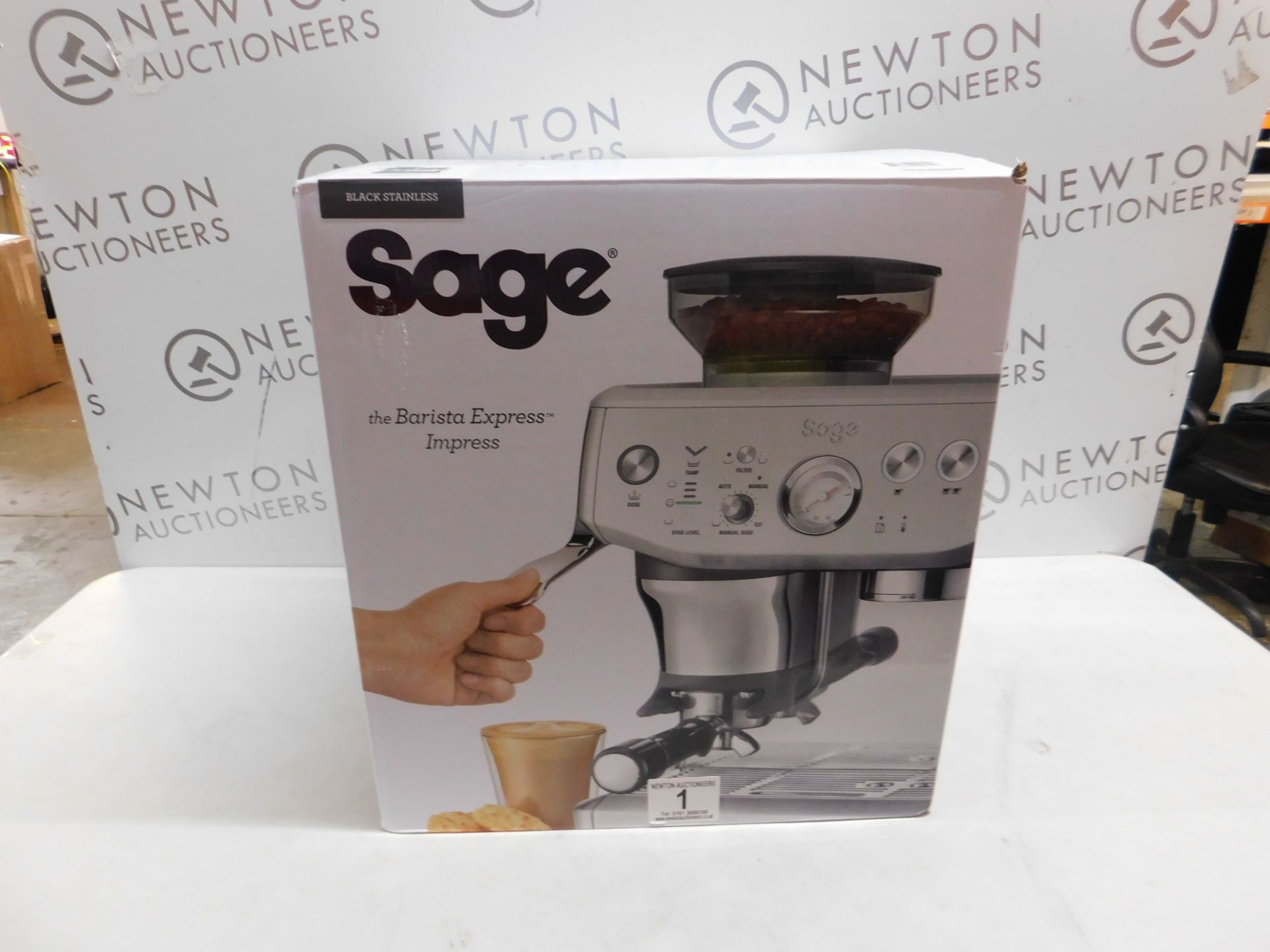 1 BOXED SAGE THE BARISTA EXPRESS IMPRESS BEAN TO CUP COFFEE MACHINE SES876 RRP Â£749