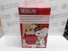 1 BOXED PEANUTS 19 INCH (48.5CM) SNOOPY AND WOODSTOCK HOLIDAY DOG HOUSE RRP Â£72.99