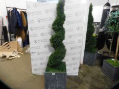 1 REALISTIC SPIRAL ARTIFICIAL PLANT IN PLANTER RRP Â£149