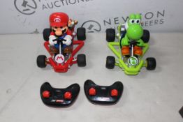 1 BOXED MARIO KART TWIN PACK MARIO & YOSHI REMOTE CONTROL CARS (6+ YEARS) RRP Â£69
