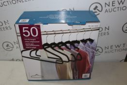 1 BOXED FLOCKED NON-SLIP SPACE SAVING CLOTHES HANGERS RRP Â£19