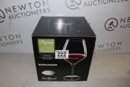 1 BOXED BORMIOLI LUIGI REGENCY SET 4 BURGUNDER WINE GLASSES RRP Â£24.99