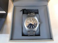 1 BOXED HAMILTON SELF-WINDING ANALOG STAINLESS BLACK SILVER H695290 MEN'S WATCH RRP Â£799