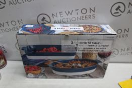 1 OVER & BACK OVEN TO TABLE STONEWARE DISHES RRP Â£19