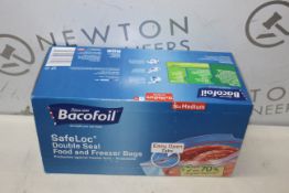 1 BOX OF BACOFOIL SAFELOC DOUBLE SEAL FOOD AND FREEZER BAGS RRP Â£24.99