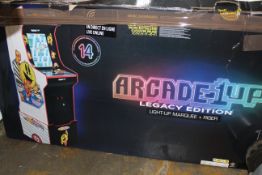 1 BOXED ARCADE1UP 5FT (154CM) BANDAI LEGACY PAC-MANIA ARCADE CABINET RRP Â£299