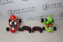 1 MARIO KART TWIN PACK MARIO & YOSHI REMOTE CONTROL CARS (6+ YEARS) RRP Â£69