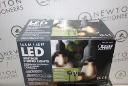 1 BOXED FEIT 48FT (14.6M) HEAVY DUTY VINTAGE LED WATERPROOF STRING LIGHTS RRP Â£89