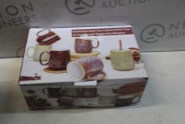 1 BOXED THE OLD POTTERY COMPANY STONEWARE MUGS RRP Â£24.99