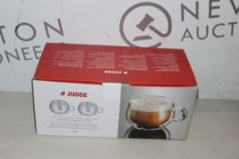 1 BOXED JUDGE DOUBLE WALLED 225ML CAPPUCCINO GLASS SET OF 2 RRP Â£19