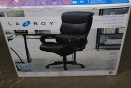 1 BOXED LA-Z-BOY AIR EXECUTIVE BLACK BONDED LEATHER OFFICE CHAIR RRP Â£299