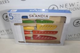 1 BOXED SKANDIA SEKAI CUTLERY SET WITH BLADE GUARDS 5-PIECE RRP Â£24.99