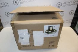 1 BOXED HOLIDAY PINE CENTREPIECE WITH LED CANDLE RRP Â£19