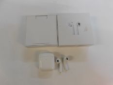 1 BOXED APPLE AIRPODS WITH CHARGING CASE MODEL MV7N2ZM/A RRP Â£139.99 (POWER ON WORKING)