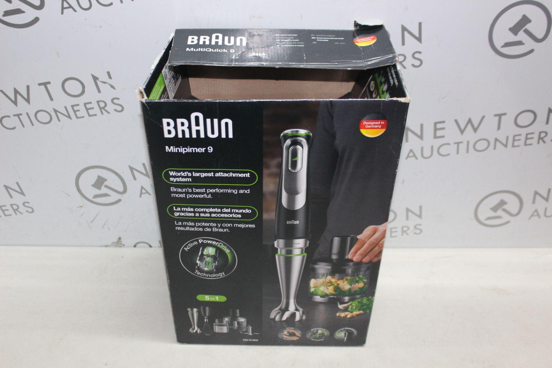 1 BOXED BRAUN MULTI-QUICK 9 HAND BLENDER WITH ACCESSORIES RRP Â£149.99