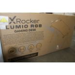 1 BOXED X ROCKER LUMIO RGB GAMING DESK RRP Â£169