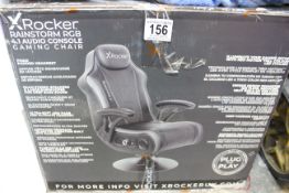 1 BOXED X-ROCKER RAINSTORM WIRELESS RGB GAMING CHAIR RRP Â£299