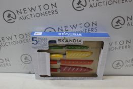 1 BOXED SKANDIA SEKAI CUTLERY SET WITH BLADE GUARDS 5-PIECE RRP Â£24.99