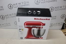 1 (LIKE NEW,WORKING)BOXED KITCHENAID 3.3L MINI STAND MIXER IN CANDY APPLE RED,5KSM3311XBCA RRP Â£299