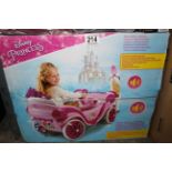 1 BOXED DISNEY PRINCESS ROYAL HORSE CARRIAGE 6 VOLT ELECTRIC RIDE ON RRP Â£249